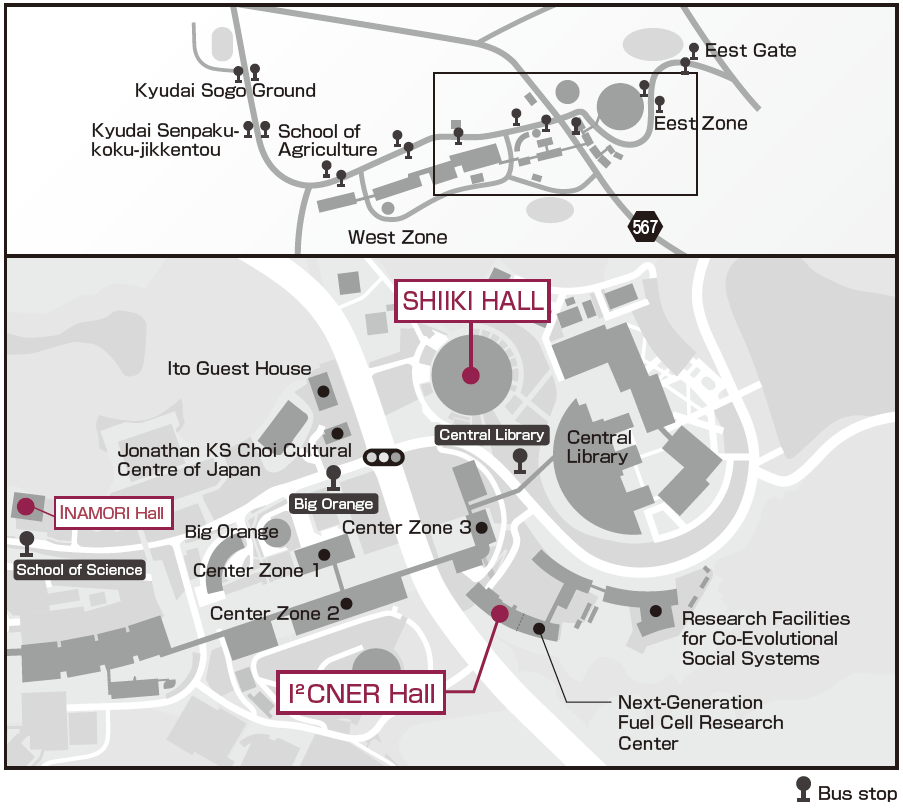 KYUSHU UNIVERSITY Ito Campus access map